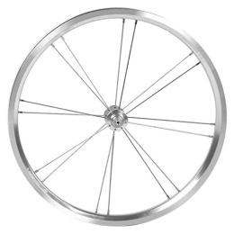 Fybida Parti di ricambio Forte Bicicletta Pieghevole Anteriore 2 Posteriore 4 Cuscinetto V Freno Pieghevole Bicicletta Ruote Set 20 Pollici Mountain Bike Set di Ruote per Bici da Strada per Il Ciclismo(Silver) Flauta, Flauta