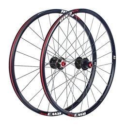 Generic Ruote per Mountain Bike Generic Mountain Bike Wheelset 26 / 27.5 / 29 Pollici MTB Cerchio 24H Perno Passante Ruote Freno A Disco per 7 / 8 / 9 / 10 / 11 velocità Cassette 1900g (Color : Black