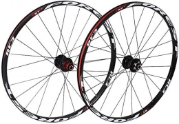 L.BAN Parti di ricambio L.BAN Mountain Bike Wheelset 26, MTB Cuscinetti sigillati per Freni a Disco a Doppia Parete a Rilascio rapido compatibili 8 / 9 / 10 velocità, Nero-26 Pollici