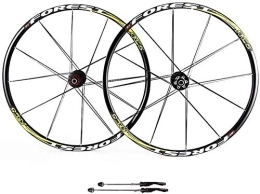 L.BAN Parti di ricambio L.BAN Ruote per Mountain Bike, 26 Pollici a Doppia Parete MTB Rim Quick Release V-Brake Set di Ruote per Biciclette Ibrido 24 Fori Disco 8 9 10 velocità, B-27, 5 Pollici