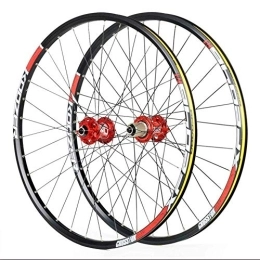 L.BAN Parti di ricambio L.BAN Set di Ruote per Bici a Doppia Parete per 26 27, 5 Ruote da 29 Pollici 29 Pollici Freno a Disco a sgancio rapido Ruote da Mountain Bike 24H 8 9 10 11 velocità, rosso-26 Pollici