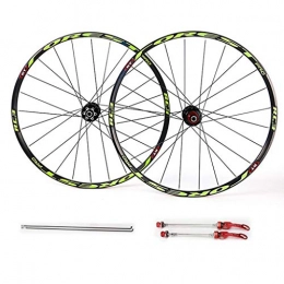 LHHL Ruote per Mountain Bike LHHL Ruote 26 27.5 Pollici MTB Set Ruote Bici Disc 6 Fori Ciclismo Ruote Freno A Disco Rilascio Rapido 7 8 9 10 11 velocità (Color : Green, Size : 27.5inch)