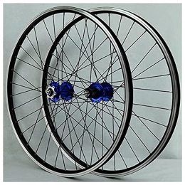 LHHL Ruote per Mountain Bike LHHL Set Ruote Bici 26 / 27.5 / 29" MTB Cerchi in Lega Freno A Disco / V Freno Quick Release Cuscinetto Sigillato per Cassette A 7-10Velocità 32H (Color : Blue, Size : 27.5")