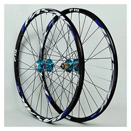 LICHUXIN Parti di ricambio LICHUXIN 26 / 27, 5 / 29 Pollici Cerchio MTB Rilascio Rapido Set di Ruote MTB Freno Disco Cerchi in Lega a Doppia Parete 32 Fori 7 8 9 10 11 velocità (Color : Blue, Size : 27.5in)