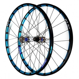 LICHUXIN Parti di ricambio LICHUXIN 26 / 27, 5 Pollici Mountain Bike Set di Ruote Colore Rim Freno A Disco MTB Anteriore E Posteriore Ruota 7 8 9 10 11 12 velocità Cassetta Rilascio Rapido (Color : Blue a, Size : 26in)