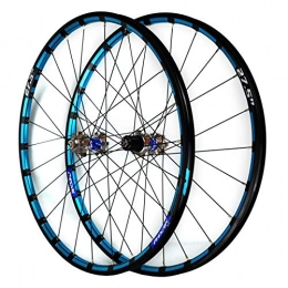 LICHUXIN Parti di ricambio LICHUXIN Mountain Bike Set di Ruote 26 / 27, 5 Pollici CNC Colore Cerchio Freno A Disco MTB Anteriore Posteriore Ruota 7 8 9 10 11 12 velocità Cassetta Rilascio Rapido (Color : Blue b, Size : 27.5in)