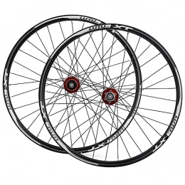 LICHUXIN Parti di ricambio LICHUXIN MTB Ruote 26 27, 5 29 Pollici Lega di Alluminio Mozzo Freno A Disco Cuscinetti Sigillati Rilascio Rapido 8 9 10 11 velocità Doppio Muro Super Leggero 32fori (Color : Red, Size : 26in)