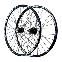 LICHUXIN Parti di ricambio LICHUXIN Ruote Bici 26 / 27.5 / 29 Pollici MTB Cerchi Freno Disco Ruota Ciclismo Bici Corsa Mozzi Cuscinetti Sigillati 32 Ha Parlato Volano Cassetta 7-12 velocità QR (Color : Blue, Size : 26in)