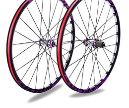 LIDAUTO Ruote per Mountain Bike LIDAUTO Ruote per Bicicletta di Montagna Lega di Alluminio 7 mozzo portante Super Smooth Wheel Wheelset Rim 27, 5"Pollici, Purple