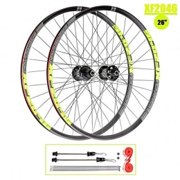 LIMQ Parti di ricambio LIMQ Ruota Mountain Bike MTB Ruote 26 Pollici Double Wall Wheelset Rim Mozzo CNC per 26 X 1.7-2.4"Pneumatico 1920 G / Paio