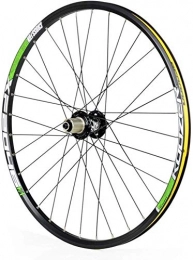 LIMQ Parti di ricambio LIMQ Ruota Posteriore Bicicletta 26 / 27 5 Pollici Ruote MTB Muro Cerchione Doppio Cerchio MTB Racing QR Disc Brake 32H 8 9 10 11 velocità, Green-27.5inch