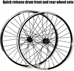 LIMQ Parti di ricambio LIMQ Ruote per Mountain Bike MTB Ruote 26 Pollici Set di Ruote Anteriori E Posteriori A Tamburo A Sgancio Rapido Set di Ruote da Montagna con Freno A V