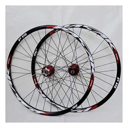 LJP Parti di ricambio LJP Freno a Disco Ruote for Biciclette Montagna 26"27, 5" 29" Cuscinetto sigillato con mozzo a Cassetta con Cerchio in Lega QR Set Ruote Bici MTB 32 Fori 7-11 velocità (Color : Red, Size : 26inch)