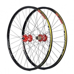 LOYFUN Durevole Mountain Bike Ruota, Ruote da Strada MTB da 26"più Leggere con Ruote da Mountain Bike (Colore : Rosso)