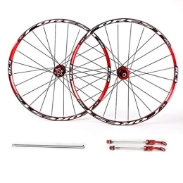 LSRRYD Ruote per Mountain Bike LSRRYD 26 27.5 Pollici Set Ruote Bici Doppia Parete Cassetta pignoni, Set di Ruote per Mountain Bike Cerchi in Lega di Alluminio sgancio rapido 28 Fori 7 8 9 10 11 Speed Posteriore Mozzi