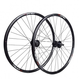 LSRRYD Parti di ricambio LSRRYD Ciclismo Ruote MTB Set Ruote Bici 20" / 26" Set Ruote Bici, Set Ruote Freni A Disco 6 / 7 / 8 / 9 velocità Cuscinetto Sigillato 32H QR MTB Rim (Color : Black, Size : 26")