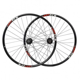 LSRRYD Parti di ricambio LSRRYD Ciclismo Ruote Set Ruote Bici 27.5" / 29" per MTB Lega Alluminio Cerchi Doppia Parete Freno Disco 7-10 velocità Hub per Schede 6 Cuscinetto Sigillato QR 32H (Color : Black)