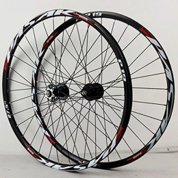 LSRRYD Parti di ricambio LSRRYD MTB Set Ruote Bici Freno A Disco Rilascio Rapido Ruote Bicicletta 26" 27.5" 29" Cerchio 32 Fori Mozzo per 7 / 8 / 9 / 10 / 11 / 12 Cassetta 2050g (Color : Red, Size : 29inch)