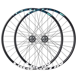 LSRRYD Parti di ricambio LSRRYD Set di Ruote Mountain Bike 27.5" Freno A Disco MTB Cerchio Rilascio Rapido Bicicletta Ruotes 32 Fori Mozzo per 7 / 8 / 9 / 10 velocità Cassetta 2800g (Color : Green, Size : 27.5'')
