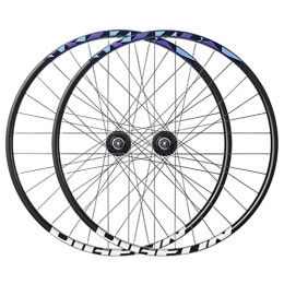 LSRRYD Parti di ricambio LSRRYD Set di Ruote MTB 27.5" Freno A Disco Bicicletta Cerchio Rilascio Rapido Ruota Anteriore Mountain Bike Ruotes 32 Fori Mozzo per 7 / 8 velocità Volano A Vite 2800g (Color : Blue, Size : 27.5'')