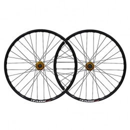 LSRRYD Parti di ricambio LSRRYD Set di Ruote per MTB 26" Cerchio Bici Bicicletta Rilascio Rapido Freno A Disco Ruote 32 Fori Mozzo per 7 / 8 / 9 / 10 velocità Cassetta 2156g (Color : Gold, Size : 26 inch)