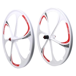 LSRRYD Ruote per Mountain Bike LSRRYD Set Ruote Bici 26 Pollici MTB Cerchio in Lega Magnesio Mozzo del Cuscinetto Sigillato Rilascio Rapido Ruota Bicicletta Freno A Disco 8 9 Volano A Cassetta A 10 velocità (Color : White)