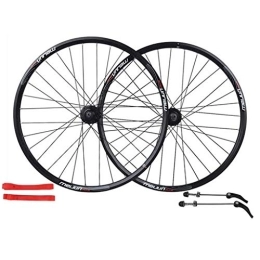 LSRRYD Ruote per Mountain Bike LSRRYD Set Ruote Bici 26 Pollici MTB Freno Disco Cerchio in Lega Doppia Parete Rilascio Rapido 32 Ha Parlato Ruota di Bicicletta per Volano Cassetta 7 / 8 / 9 / 10 velocità (Color : Black, Size : 26inch)