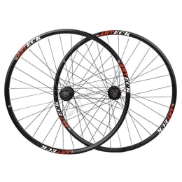 LSRRYD Parti di ricambio LSRRYD Set Ruote Bici 27, 5 29 Pollici MTB Ruota A Sgancio Rapido Freno A Disco Ruota di Bicicletta 32 Ha Parlato per Volano A Cassetta A 7-10 velocità (Color : Black, Size : 27.5")