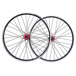 LvTu Parti di ricambio LvTu Mountain Bike Set di Ruote MTB 26 Pollici Freno a V / Freno a Disco Lega Doppio Muro Rim per 7 8 9 10 velocità Cassetta 1, 25~2, 5" Pneumatico Rim (Color : Black)