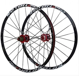 MGE Ruote per Mountain Bike MGE Mountain Bike Ruote, rotelle di Bicicletta a Doppia Parete in Lega di Cerchio in Carbonio Drum F2 R5 Palin Cuscinetto 24H Quick Release Freno a Disco 11 Speed ​​Bike Wheel