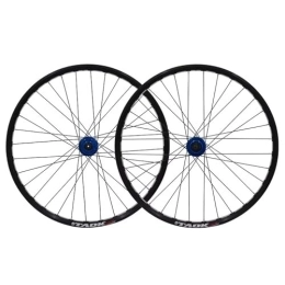 LSRRYD Ruote per Mountain Bike Mountain Bike Freno Disco Set Ruote 26 Pollici Volano Cassetta Mozzi Di Perline Sciolte Rilascio Rapido MTB Cerchi Lega Doppia Parete 20mm 32H (Color : Black-blue, Size : 26inch)