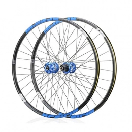 Bike Wheel Ruote per Mountain Bike Mountain Bike Ruote 26 / 27.5 / 29 Pollici in Lega di Alluminio Il Classic 6 Pawl 72 Fare clic su Sistema di Uscita del Disco Barrel Albero Breve Freno Set (Color : Blue, Size : 27.5")