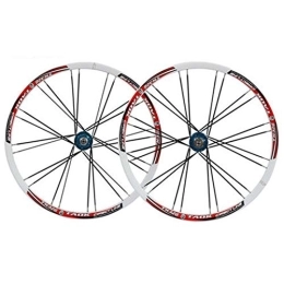 NEZIAN Ruote per Mountain Bike Mountain Bike Ruote Ruota Bicicletta Da 26 Pollici (Anteriore + Posteriore) MTB Cerchi In Lega Di Alluminio Sgancio Rapido 24 Fori 8 9 10 Speed (Color : A)