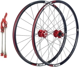 TIST Parti di ricambio Mountain Bike Wheelset 26 / 27.5 / 29" Disc Brake Quick Release Front And Rear Wheels Bicycle Wheels (Color : Red, Size : 27.5 inch)