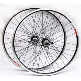 SHKJ Parti di ricambio Mountain Bike Wheelset 26 Pollici in Lega di Alluminio Cerchio / Freno A Disco Ruote MTB, Sgancio Rapido Anteriore Ruota Posteriore Set 24H Hub ，per 8-10 velocità Cassetta (Color : 26" Black)