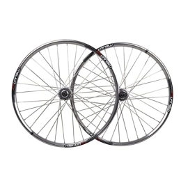 SHKJ Parti di ricambio Mountain Bike Wheelset 26" Rilascio Rapido Freno A Disco Set Ruote Bici Alluminio Cerchi Doppia Parete Raggi Piatti per 7 8 9 10 velocità Cassette (Color : Silver, Size : 26 inch)