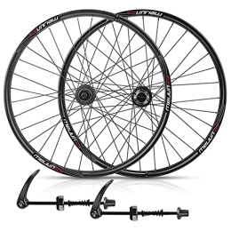 IOPY Ruote per Mountain Bike Mountain Bike Wheelset 26In Freno A Disco in Lega Alluminio A Sgancio Rapido 7 / 8 / 9 / 10 velocità Cassetta Volano 32 Fori (Color : Black, Size : 26in)