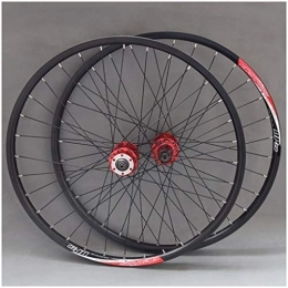 SHKJ Parti di ricambio MTB Wheelset 26 / 27.5 Pollici Freno A Disco Anteriore della Bicicletta Ruota Posteriore 36 Raggi Mountain Bike Cerchi 8 9 10 velocità Cassette QR Hub (Color : Red, Size : 27.5inch)