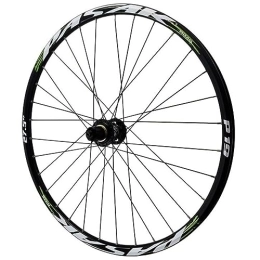 MYKINY Ruote per Mountain Bike MYKINY Freno A Disco 26 / 27, 5 / 29 Pollici Ruote Posteriori Mountain Bike, 32 Fori Ruota A Sgancio Rapido Cerchio Da Ciclismo A Doppia Parete 7-12 Velocità Peso 1075G Ruote (Color : Black green, Size :