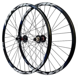 MYKINY Parti di ricambio MYKINY Ruote for Mountain Bike, Anteriori 2 Posteriori 4 Cuscinetti 26 / 27, 5 / 29 Pollici Cerchio Rivetto Doppio Strato In Lega Alluminio Set Ruote for Freno Disco Perno Passante 32H Ruote (Color : Blue