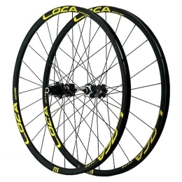 MYKINY Ruote per Mountain Bike MYKINY Set Di Ruote MTB 26 / 27, 5 / 29 Pollici, Cerchi A Doppia Parete Micro Spline 12 Velocità Foro Freno A Disco A Sei Chiodi Cerchio for Bicicletta A Sgancio Rapido 1705g Ruote (Color : Yellow, Size :