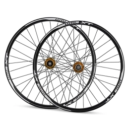 NEZIAN Parti di ricambio NEZIAN 26 27, 5 29 Pollici Set Ruote per Mountain Bike Freno A Disco Rilascio Rapido Ruota Posteriore Anteriore per Bicicletta MTB per velocità 7-11 (Color : Gold, Size : 29 inch)