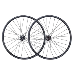 NEZIAN Ruote per Mountain Bike NEZIAN 26 27, 5 29 Pollici Set Ruote per Mountain Bike Ruota Bicicletta Lega Alluminio A Doppio Strato 32H per Ruota Libera 8-11 velocità 120 Suoni (Color : Black hub, Size : 27.5 inch)