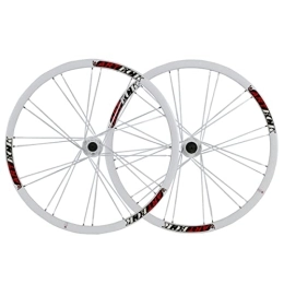 NEZIAN Ruote per Mountain Bike NEZIAN 26 Pollici Set Ruote per Bicicletta Set Ruote per Mountain Bike Freno A Disco in Lega Alluminio Raggi Piatti Adatto per 7 8 9 10 velocità 24 Buche Rilascio Rapido (Color : A)