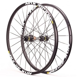 NEZIAN Parti di ricambio NEZIAN Set Ruote per Bicicletta 26 27, 5 29 Pollici Set Ruote per Mountain Bike Cerchio in Lega Alluminio Ruota MTB Mozzo Blocco Centrale Freno A Disco Rilascio Rapido 24 Buche (Size : 26 inch)