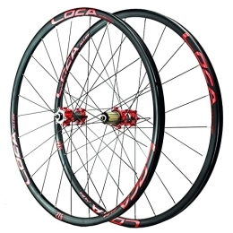 NEZIAN Parti di ricambio NEZIAN Set Ruote per Mountain Bike 26 27, 5 29 Pollici Ruota Anteriore Posteriore della Bici Cerchio in Lega Alluminio Freno A Disco Bici MTB per 8-12 velocità (Color : Red hub, Size : 27.5 inch)