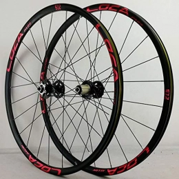 PASAK Ruote per Mountain Bike PASAK Rilascio della Rotella R35 Mountain Bike Quick Set 26" / 27.5" / 29" 24 buche 4 Cuscinetto Freno a Disco 7-12 Speed ​​Six-Artiglio Torre del Tamburo Base Nera + Rosso Trademark (A Pair Wheels)