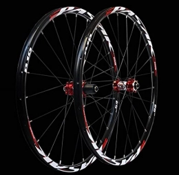 PASAK Ruote per Mountain Bike PASAK ruote bici da mtb in alluminio leggero per ciclismo (26" con Mozzo rosso)