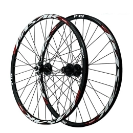 QHY Parti di ricambio QHY Cerchio Bici Ruote MTB 26 27.5 29 Pollici Mountain Bike Wheelset Doppia Parete QR Freno A Disco 32H 8 9 10 11 velocità 1-1 / 2" (Color : Red, Size : 27.5 inch)