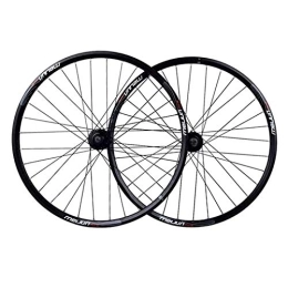 QHY Ruote per Mountain Bike QHY - Ruota per bicicletta da 26 pollici, per mountain bike, freno a disco, per 7, 8, 9, 10 velocità, doppia parete a 32 raggi (colore: Nero)